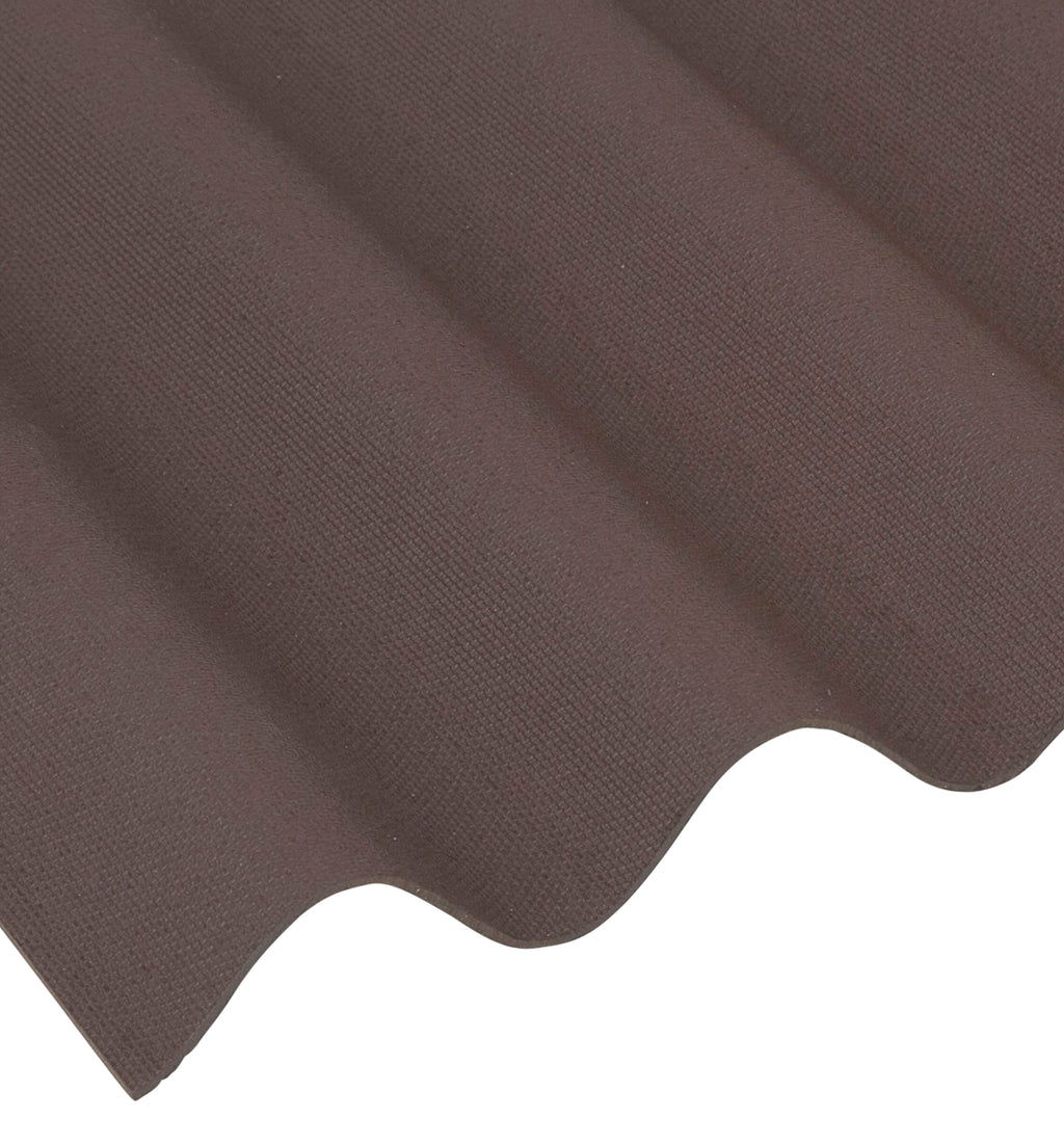 brown coroline bitumen roof sheet on white background