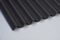 onduline bitumen roof sheet in black on a white background